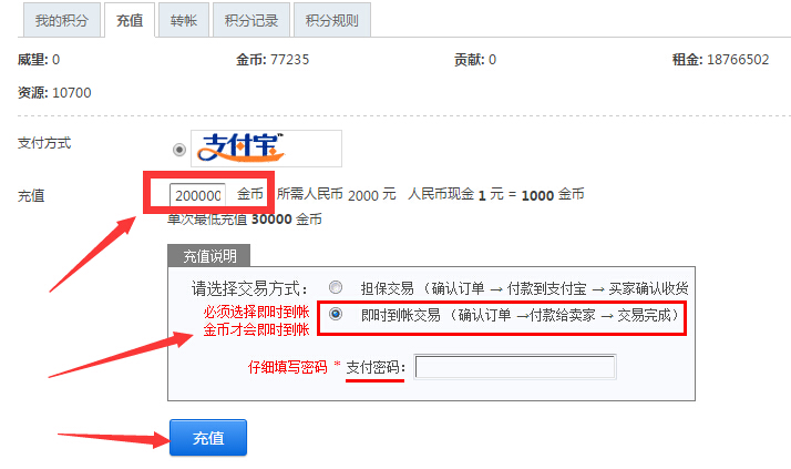 网上充值vip要验证码